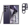 Volte-Tel Camera Glass Cover Samsung S24 Ultra 5G S928 6.8'' 9H 0.30MM 3D ALUMINIUM-Electroplating Frame PURPLE