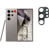 Volte-Tel Camera Glass Cover Samsung S24 Ultra 5G S928 6.8'' 9H 0.30MM 3D ALUMINIUM-Electroplating Frame SILVER