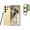 Volte-Tel Camera Glass Cover Samsung S24 Ultra 5G S928 6.8'' 9H 0.30MM 3D ALUMINIUM-Electroplating Frame YELLOW