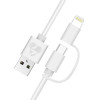 Powertech ������� Usb �� Micro/Lightning MFi, 12W, 1m, ����� - (PT-707)