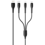 Usams ������� Usb �� USB-C/Lightning/Micro Usb US-SJ374, 10W, 1m, ����� - (SJ374USB01)