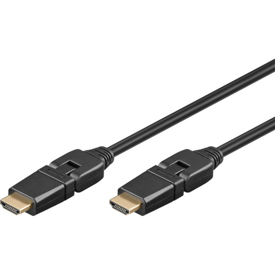 Goobay ������� Hdmi �� Ethernet, 360�, 4K/60Hz, 18Gbps, 2m, ����� - (61286)