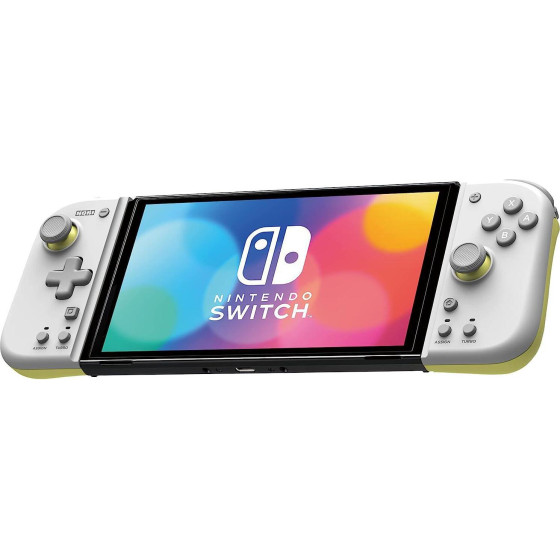 Hori (NSW-373U) Split Pad Compact (Light Grey & Yellow) - For Switch OLED/SWITCH