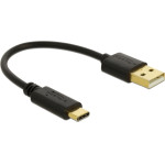 DeLock ������� Usb �� Usb Type-C 3A, 22AWG, 0.15m, ����� - (85354)