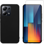 Vivid Set Matte Case Black + Tempered Glass Poco M6 Pro/Note 13 Pro 4G - (VIMAT359BKGLASSTN)
