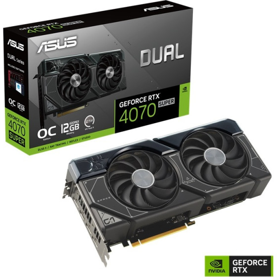 Asus Vga DUAL-RTX4070S-O12G, 12GB, GDDR6X - (90YV0K82-M0NA00)