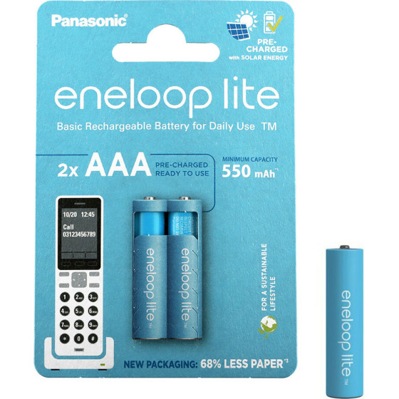 Panasonic Eneloop Lite ����������������� ��������� AAA/HR03 550mAh Ni-Mh BK-4LCCE/2DE 2/BLISTER