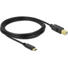 DeLock ������� USB-C �� Usb Type B 480Mbps, 3m, ����� - (83666)