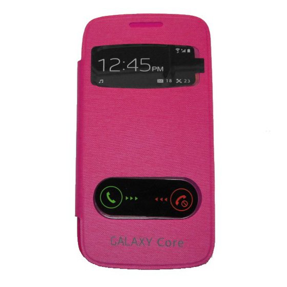 ���� ICASE SAMSUNG GALAXY CORE I8260 FLIP TOUCH MAGENTA