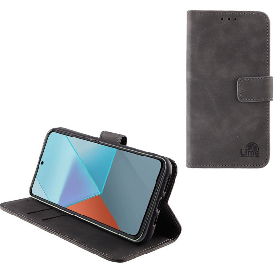 Lime Successories Lime ���� Xiaomi Redmi Note 13 5G 6,67'' Essential Magnet Book Stand Clip GREY