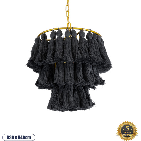 GloboStar Missoula Boho �������� ��������� ������ �������� 1 x E27 AC220-240V IP20 - �30 x �40cm - ����� ����� ���� ��������� ��� ����� ��������� ������ - 5 ������ ������� - (02087)
