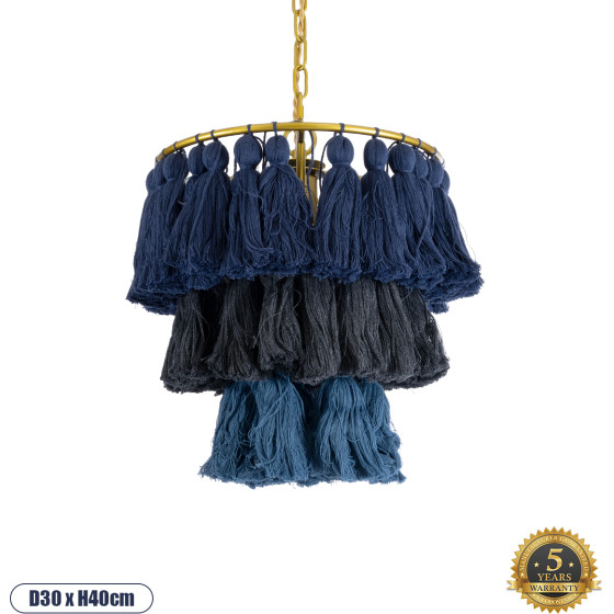 GloboStar Missoula Boho �������� ��������� ������ �������� 1 x E27 AC220-240V IP20 - �30 x �40cm - ���� ������ �� ����� ��� ���� ����� ���� ��������� ��� ����� ��������� ������ - 5 ������ ������� - (02085)