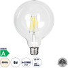 GloboStar ����� Led Long Filament E27 G125 ������� 4W 840lm 360� Ac 220-240V IP20 �12.5 x �13.8cm ������ ����� 4000K �� ������� ����� - Pro Series 210lm/W - A ���������� ����� - 3 ������ ������� - (99093)