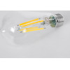 GloboStar ����� Led Long Filament E27 ST64 ������ 4W 840lm 360� Ac 220-240V IP20 �6.4 x �14.5cm ����� ����� 2700K �� ������� ����� - Pro Series 210lm/W - A ���������� ����� - 3 ������ ������� - (99086)