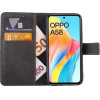 Lime Successories Lime ���� Oppo A58 4G 6.72'' Essential Magnet Book Stand Clip GREY