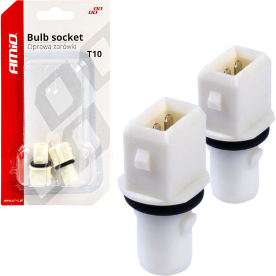 AMiO ����/����� 12/24V 2 ������ ��� ������ T10 /W5W/ W3W /W16W ����� ������� - 2 ���. - (03047)