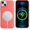 Idol 1991 ���� Iphone 15 Plus 6.7'' Velvet Magsafe Tpu Camera Guard Coral PINK