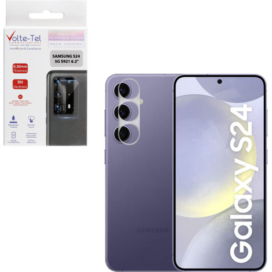 Volte-Tel Tempered Glass Samsung S24 5G S921 6.2'' 9H 0.25mm 3D Curved For Camera TRANSPARENT
