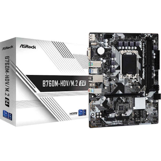 Asrock B760M/HDV/DDR4/M.2 - (90-MXBL40-A0UAYZ)