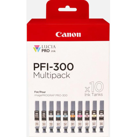Canon ������ Inkjet PFI-300 Color Multipack 10pCs - (4192C008)