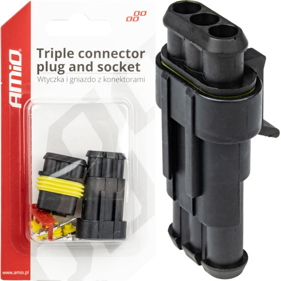 AMiO ��������� �������� �� �������� & ������ ���� �������� 3PIn ���������� IP67 ���� - 1 ���. - (03519)