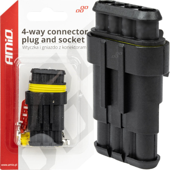AMiO ��������� �������� �� �������� & ������ ���� �������� 4PIn ���������� IP67 ���� - 1 ���. - (03520)