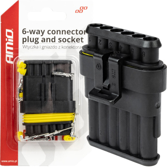 AMiO ��������� �������� �� �������� & ������ ���� �������� 6PIn ���������� IP67 ���� - 1 ���. - (03522)
