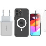 ��������� �������� ������� �������� Devia Pd 30W & ���� Shockproof & Tempered Glass Apple Iphone 15 Pro Max Pack �����