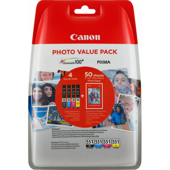 Canon ������ Inkjet CLI-551 Cmyk - (6509B015)