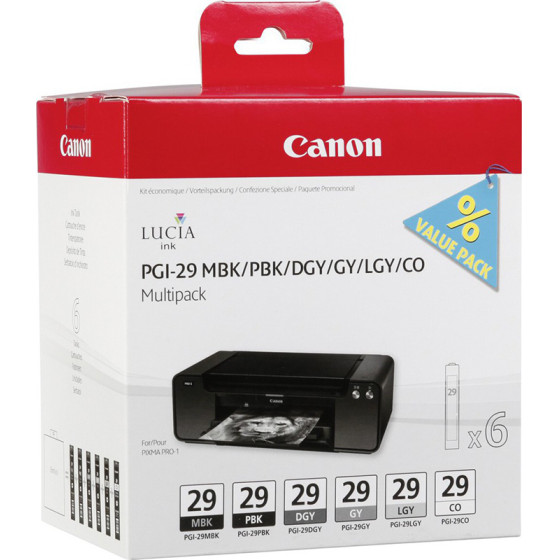 Canon ������ Inkjet PGI-29 Monochrome Multipack - (4868B018)