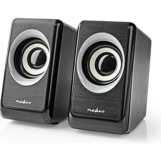 Nedis Pc Speaker 2.0 18W Usb Powered - (CSPR20020BK)