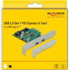 DeLock ����� ��������� Pcie x1 �� 2x USB-C 5GBps - (90493)