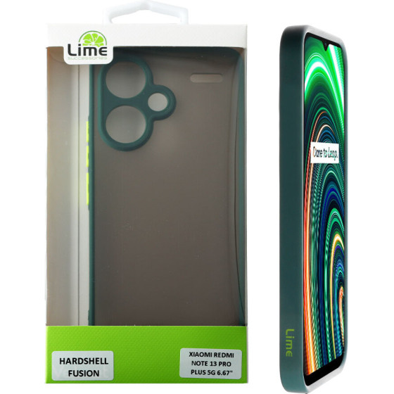 Lime Successories Lime ���� Xiaomi Redmi Note 13 Pro Plus 5G 6.67'' Hardshell Fusion Full Camera Protection Green With Yellow KEYS