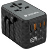 Verbatim GAN III UNIVERSAL TRAVEL ADAPTER UTA-05 WITH 2 X USB-C PD 65W & QC 4+ / 2 X USB-A - (32120)