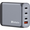 Verbatim GNC-100 GaN Charger 4 Port 100W USB A/C (EU/UK/US) - (32202)