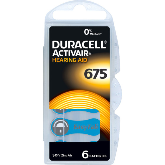 Duracell ��������� ���������� ��������� Activair 675, 1.45V, 6��� - (D675)