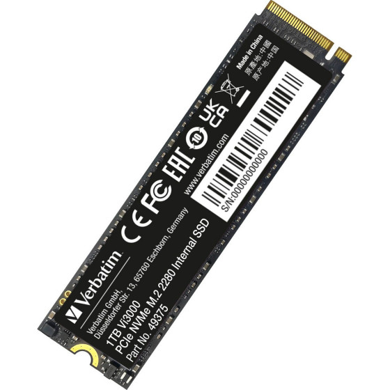 Verbatim Vi3000 PCle SSD 1T M.2 NVMe PCI Express 3.0 - (49375)