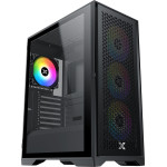 Xigmatek LUX S , 4x ���-������������� RGB FANS , Full Tempered glass, �����