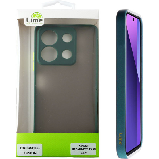 Lime Successories Lime ���� Xiaomi Redmi Note 13 5G 6.67'' Hardshell Fusion Full Camera Protection Green With Yellow KEYS