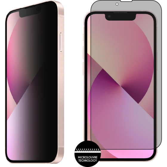 Idol 1991 Tempered Glass Iphone 13 Mini 5.4'' 9H 0.25mm Privacy Antispy Semi Curved Full Glue BLACK
