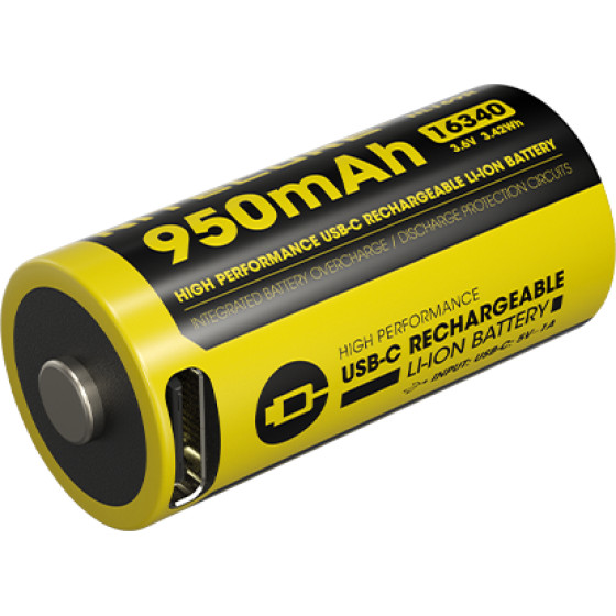 NiteCore �������� RCR123A / 950mAh USB-C (���� ��������)