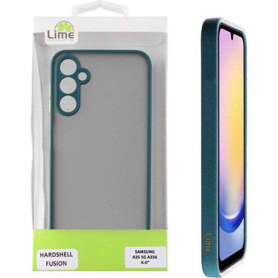 Lime ���� Samsung A35 5G A356 6.6'' Hardshell Fusion Full Camera Protection Green With Yellow KEYS