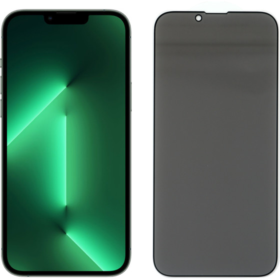 Idol 1991 Tempered Glass Iphone 14 6.1'' 9H 0.25mm Privacy Antispy Semi Curved Full Glue BLACK