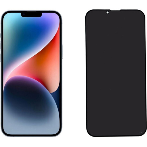 Idol 1991 Tempered Glass Iphone 14 Plus 6.7'' 9H 0.25mm Privacy Antispy Semi Curved Full Glue BLACK