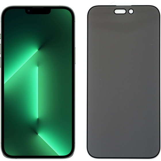 Idol 1991 Tempered Glass Iphone 14 Pro 6.1'' 9H 0.25mm Privacy Antispy Semi Curved Full Glue BLACK