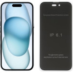 Idol 1991 Tempered Glass Iphone 15 6.1'' 9H 0.25mm Premium Privacy Antispy Semi Curved Full Glue BLACK