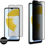 Idol 1991 Tempered Glass Realme C21 6.5'' 9H 0.25mm Premium Privacy Antispy Semi Curved Full Glue BLACK