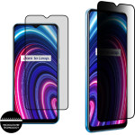 Idol 1991 Tempered Glass Realme C21Y/C25Y 6.5'' 9H 0.25mm Premium Privacy Antispy Semi Curved Full Glue BLACK