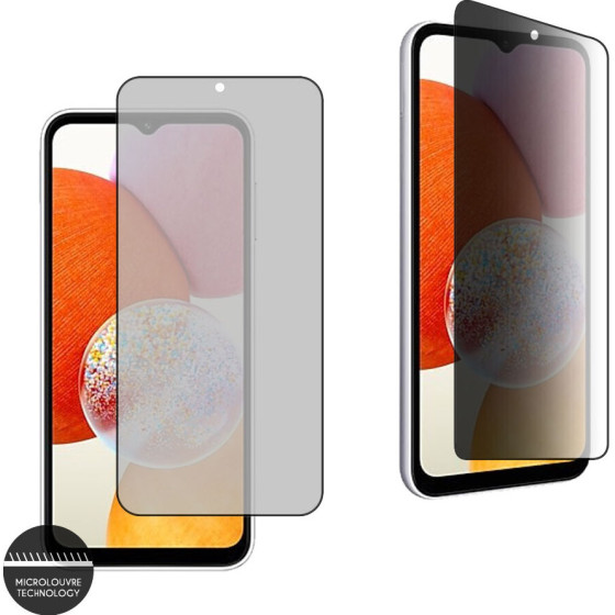 Idol 1991 Tempered Glass Samsung A14 4G A145/A14 5G A146 6.6'' 9H 0.25mm Premium Privacy Antispy Semi Curved Full Glue BLACK