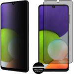 Idol 1991 Tempered Glass Samsung A22 4G A225 6.4'' 9H 0.25mm Privacy Antispy Semi Curved Full Glue BLACK
